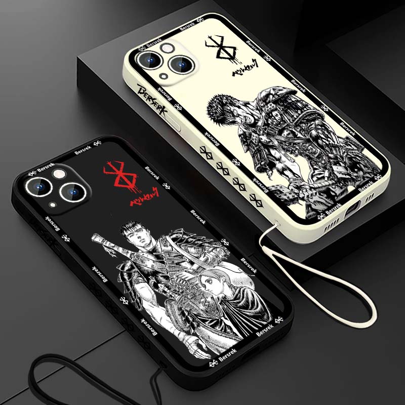 Phone Cases Iphone 17 Pro Max - جراب هاتف سائل بتصميم أنمي ياباني