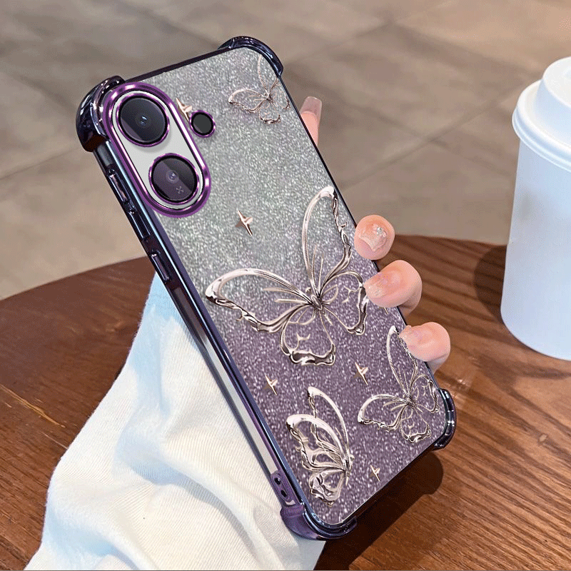 Glitter Shockproof Case - غطاء حماية مطلي باللمعان لهاتف Vivo
