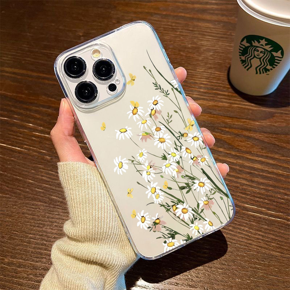 Phone Cases Iphone 17 Pro Max - غطاء هاتف جديد بتصميم زهرة الأقحوان