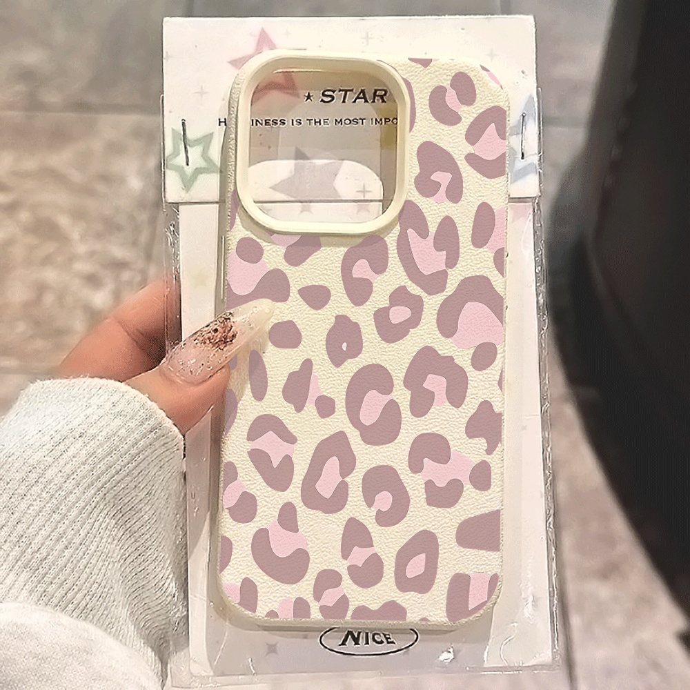 Phone Cases Rugged - غطاء هاتف بنمط الفهد باللون الأرجواني