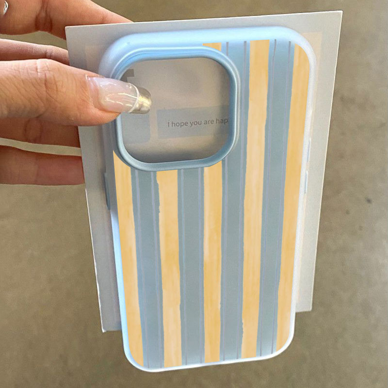 Phone Cases Galaxy S25 - غطاء هاتف أنيق بخطوط صفراء لسامسونج