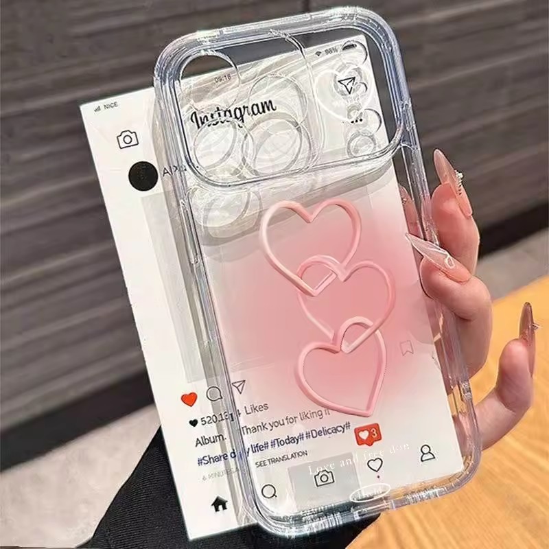 Phone Cases Pink - غطاء هاتف ناعم مرسوم يدويًا بقلب