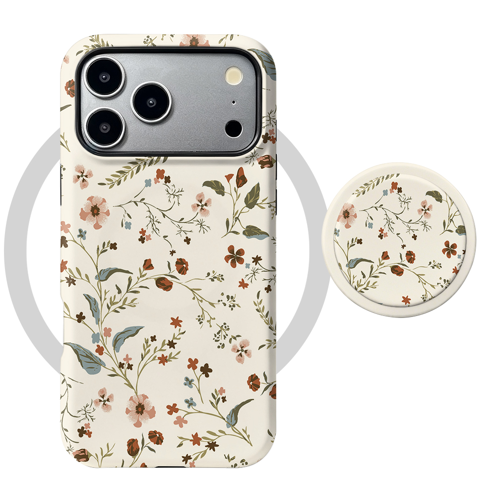 Huawei Nova 12 - حافظة مغناطيسية بتصميم زهرة لطيفة لهواتف