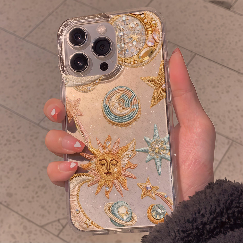 جراب هاتف شفاف بتصميم نجوم وقم - مراجعة Glitter Shockproof Case وسعره