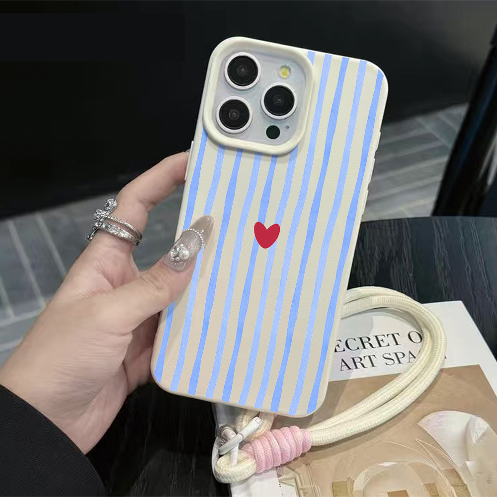 غطاء هاتف بخطوط عمودية وقلوب ل - مراجعة Phone Cases Rugged وسعره