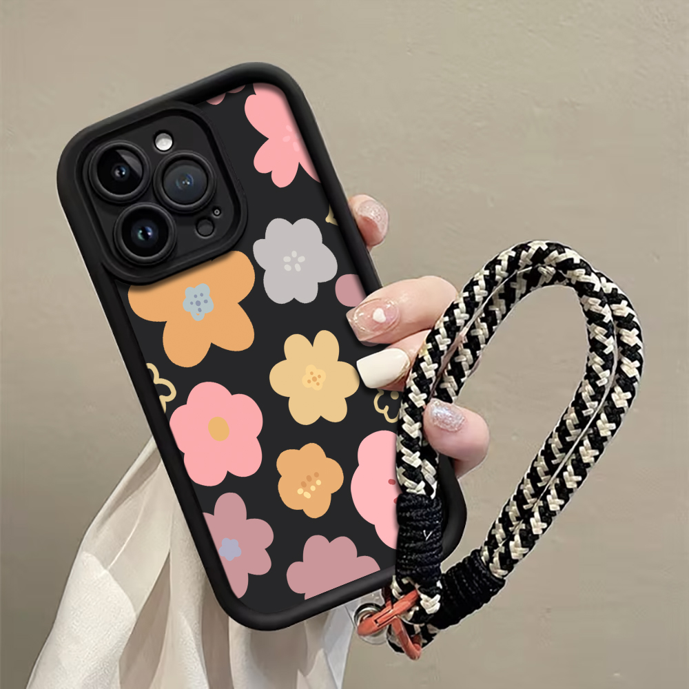 غطاء هاتف بحزام مزين بزهور الم - مراجعة Phone Cases Rugged وسعره