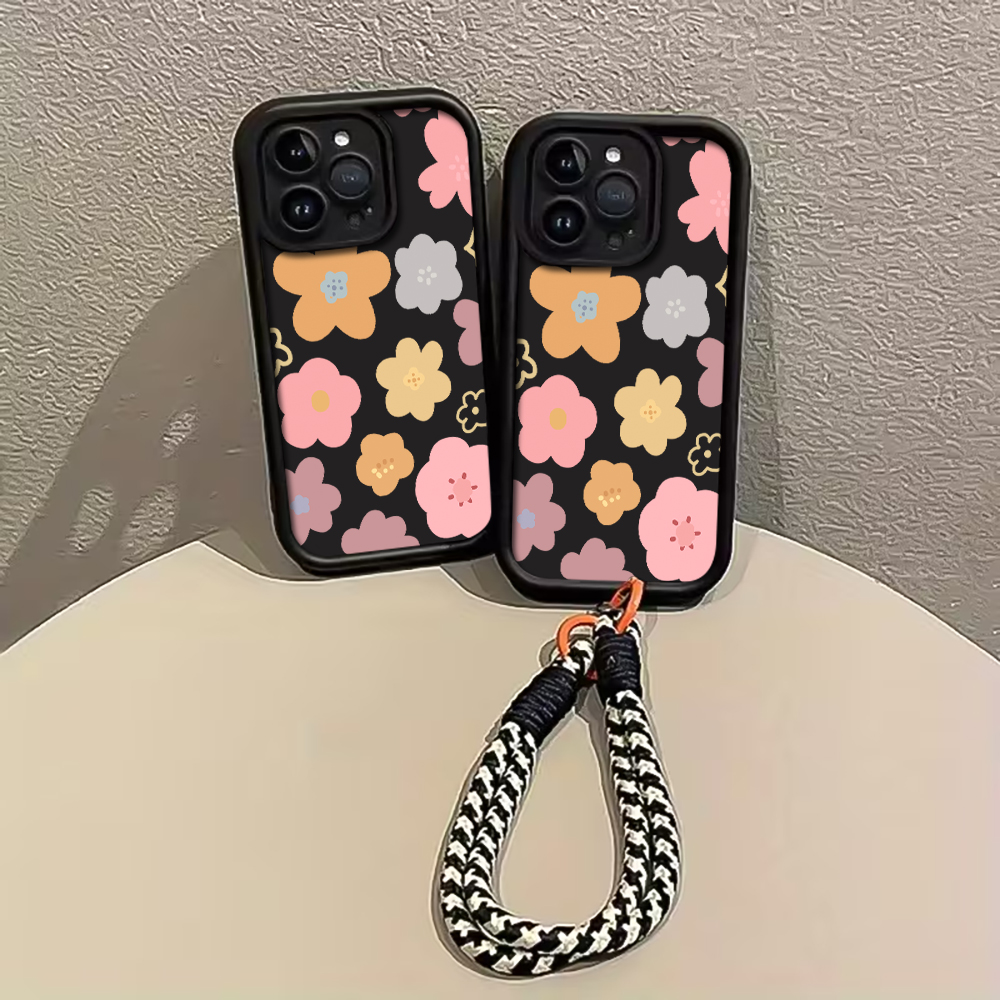 غطاء هاتف بحزام مزين بزهور الم - مراجعة Phone Cases Rugged وسعره