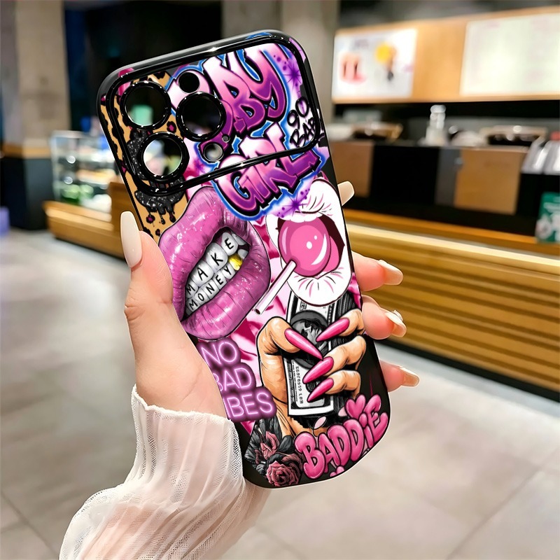 جراب هاتف بتصميم شفاه وردية وط - مراجعة Phone Cases Pink وسعره