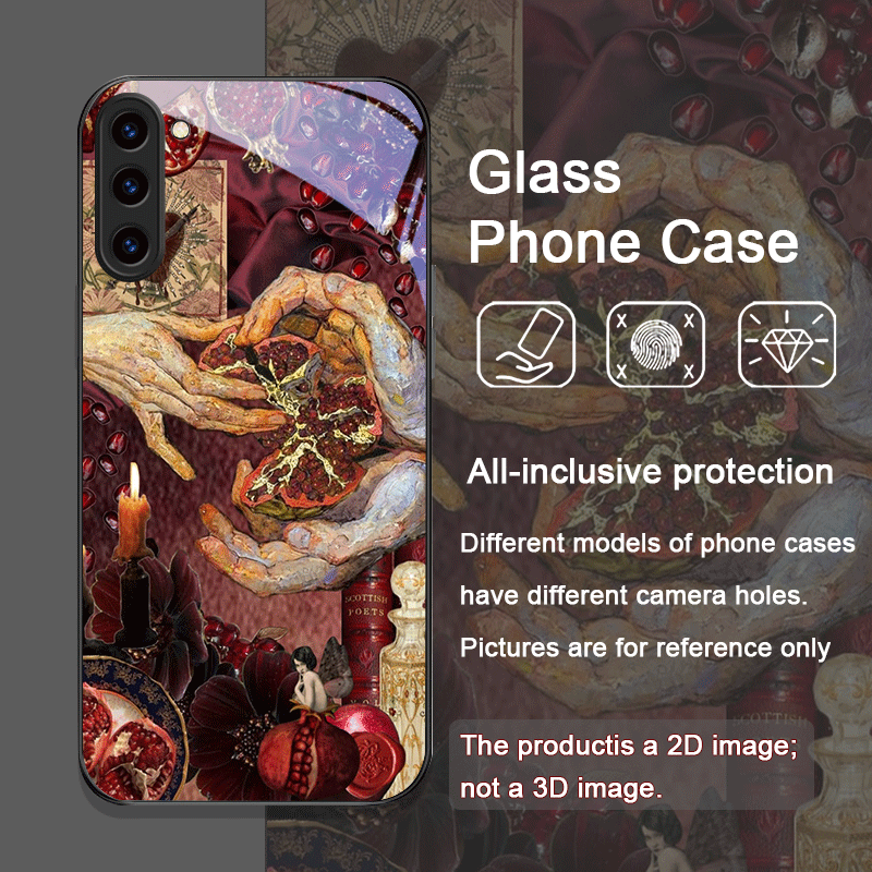 الفاخرة زهرة الرمان نمط الزجاج - مراجعة Phone Cases Galaxy S25 وسعره