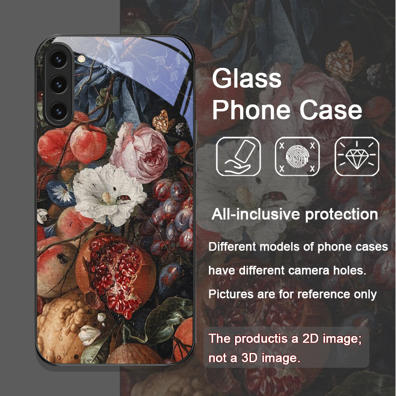 الفاخرة زهرة الرمان نمط الزجاج - مراجعة Phone Cases Galaxy S25 وسعره