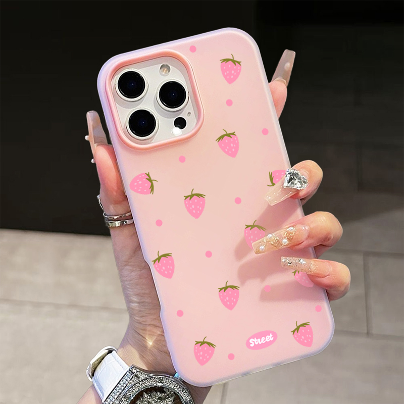 غطاء هاتف بنمط الفراولة الوردي - مراجعة Phone Cases Xiaomi Redmi 12 وسعره