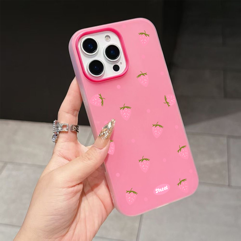 غطاء هاتف بنمط الفراولة الوردي - مراجعة Phone Cases Xiaomi Redmi 12 وسعره