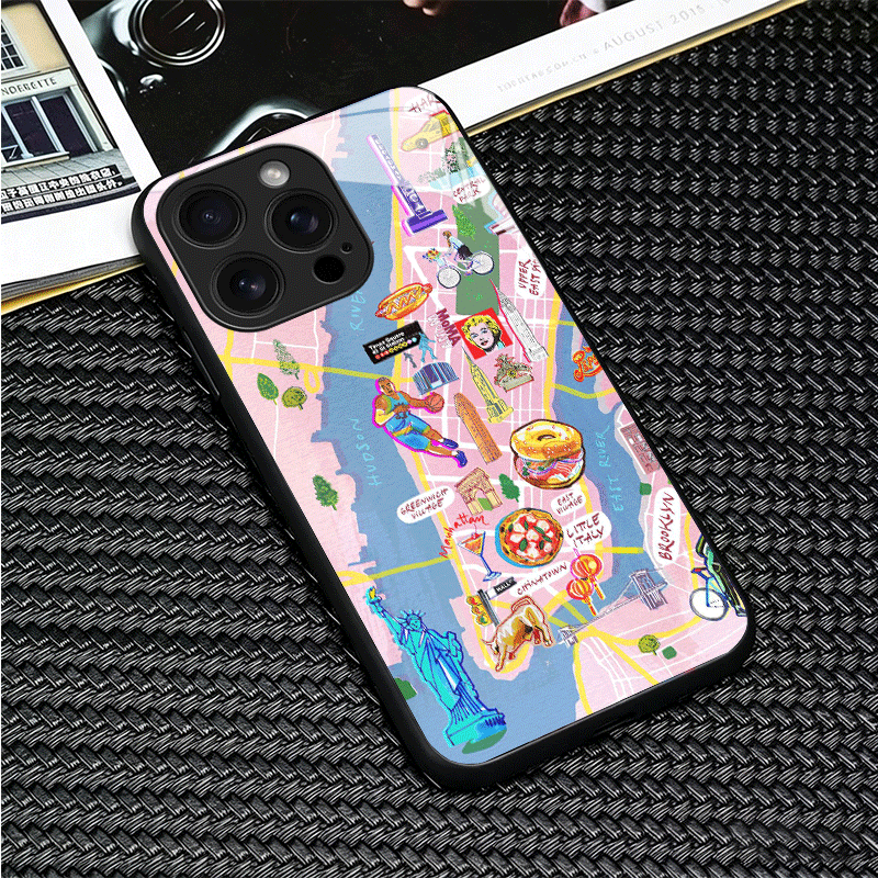 جراب هاتف زجاجي بتصميم مدينة ن - مراجعة Phone Cases York وسعره