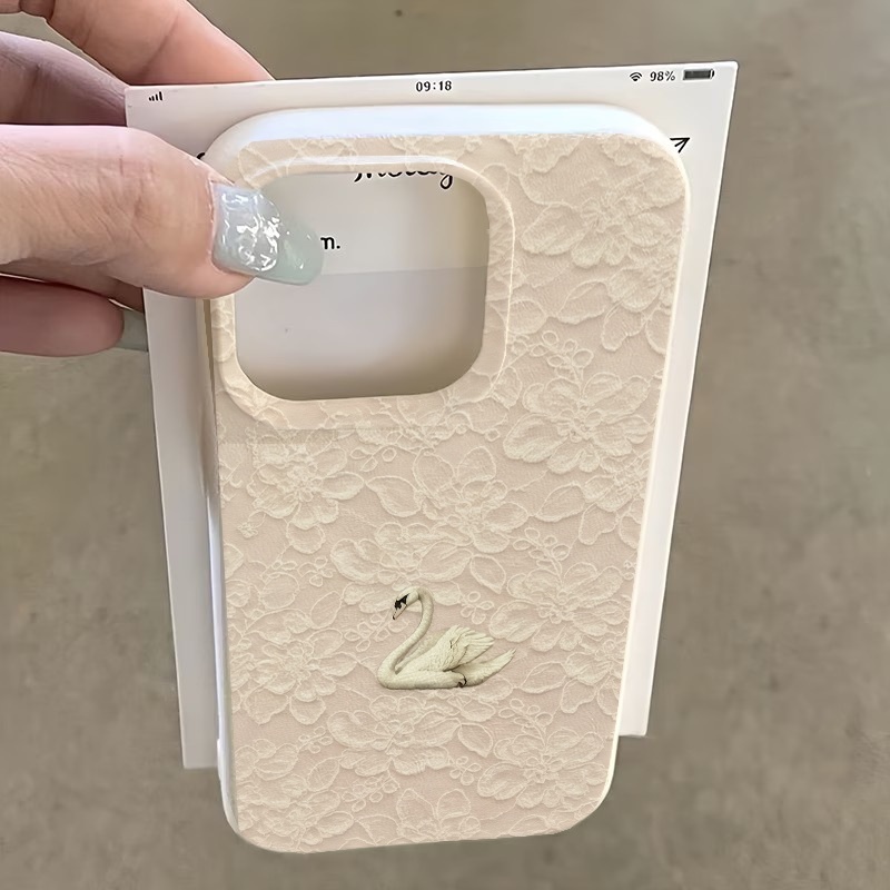 غطاء هاتف بنمط البجع والدانتيل - مراجعة Phone Cases Iphone 17 Pro Max وسعره