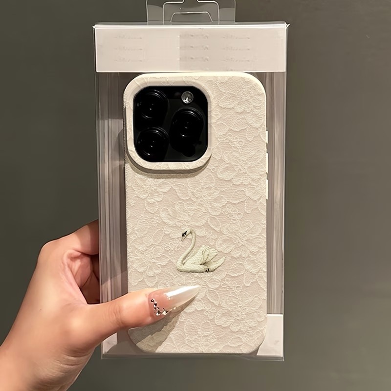 غطاء هاتف بنمط البجع والدانتيل - مراجعة Phone Cases Iphone 17 Pro Max وسعره