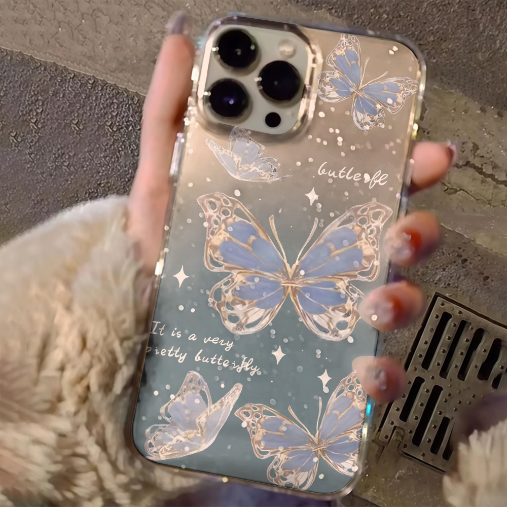 غطاء هاتف فاخر بتصميم فراشة زر - مراجعة Glitter Shockproof Case وسعره
