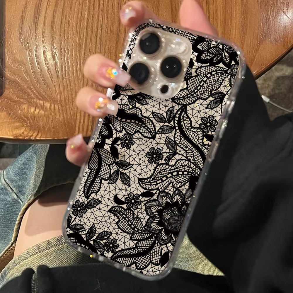 جراب هاتف شفاف بتصميم زهور الد - مراجعة Glitter Shockproof Case وسعره