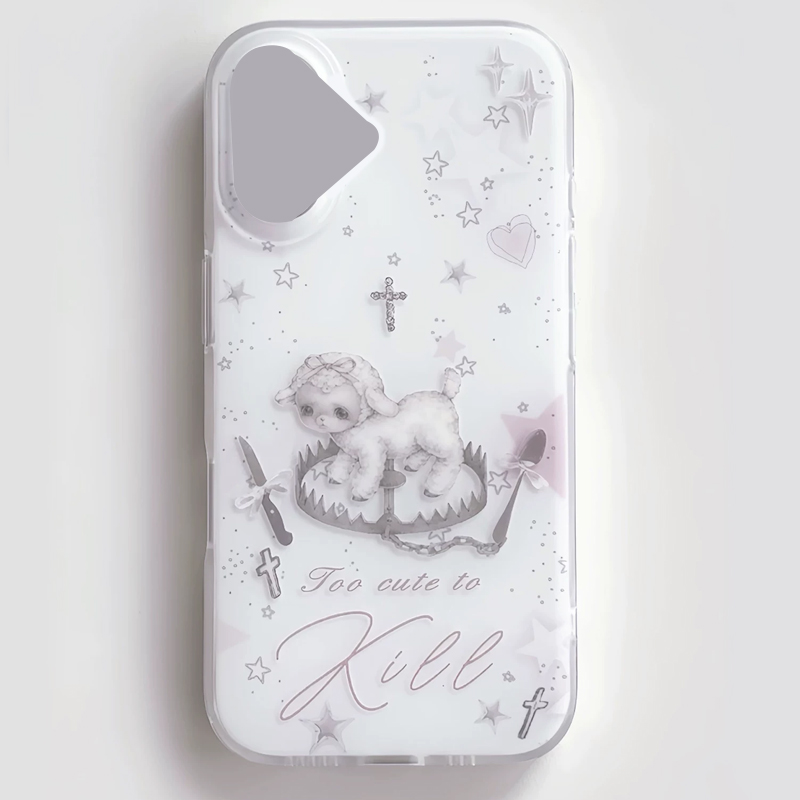 غطاء هاتف كوري Y2k بتصميم خروف - مراجعة Phone Cases Pink وسعره