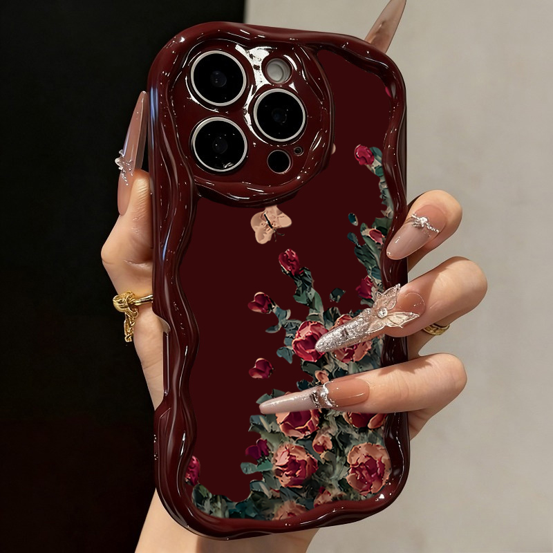 جراب هاتف فاخر بنمط زهور ريترو - مراجعة Phone Cases Drawing وسعره